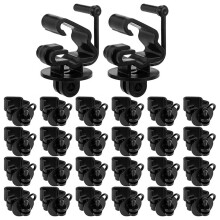 T-Post Pin Lock Insulators,25 Pack Black Z-Type Electric Fence Insulators for 1-1/4\" and 1.33\" T-Posts,Easy Install Farm Fencing Accessories