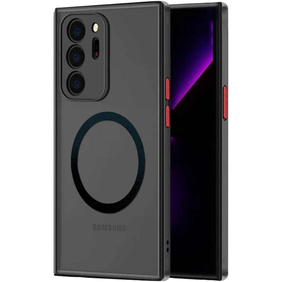 Magnetic Galaxy Note 20 Ultra Case, Magsafe-Compatible, Anti-Scratch Shockproof Matte Clear Cover For Samsung Galaxy Note 20 Ultra Â Black 9170372335152