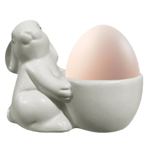Cute Resin Easter Bunny Boiled Egg Cups – Kitchen Gadget, Tabletop/Dorm Use, Compatible with Easter Decor