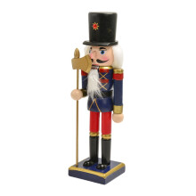 Multifunctional 25cm Wood Nutcrackers Figurine Desktop Accessory for Nut Cracking Festives Tabletop Home Decoration