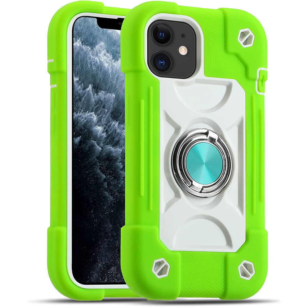 Compatible With Iphone 11 Case 6.1" Â 360 Rotate Ring Stand, Military-Grade Drop Protection, Rugged 3-In-1 Cover (Guava) 9170372335688