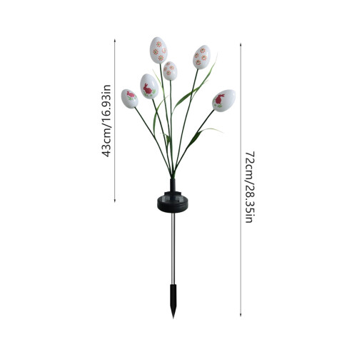 Solar-Powered Multicolor Easter Egg String Lights, Waterproof LED Ground Stake Garden Lights – Compatible with Outdoor Use 2