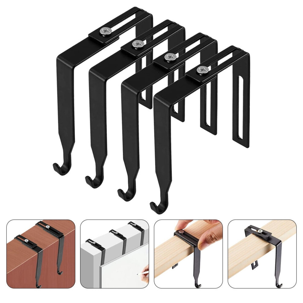 4Pcs Adjustable Cubicle Hangers Hanging Hooks Cubicle Hook For Hanging Hats Bag 9130661128087
