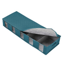 Home Textile Storage Under Bed Storage Box Storage Bag Extra Large Clothing Sorting Folding Flat Under Bed Storage Box Compartment Blue