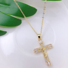 Cross Pendant Necklace for Women Color Zircon for Women Jewelry Valentines Day