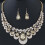 Harmtty Necklace and Earrings Set Multicolor Water Drop 7
