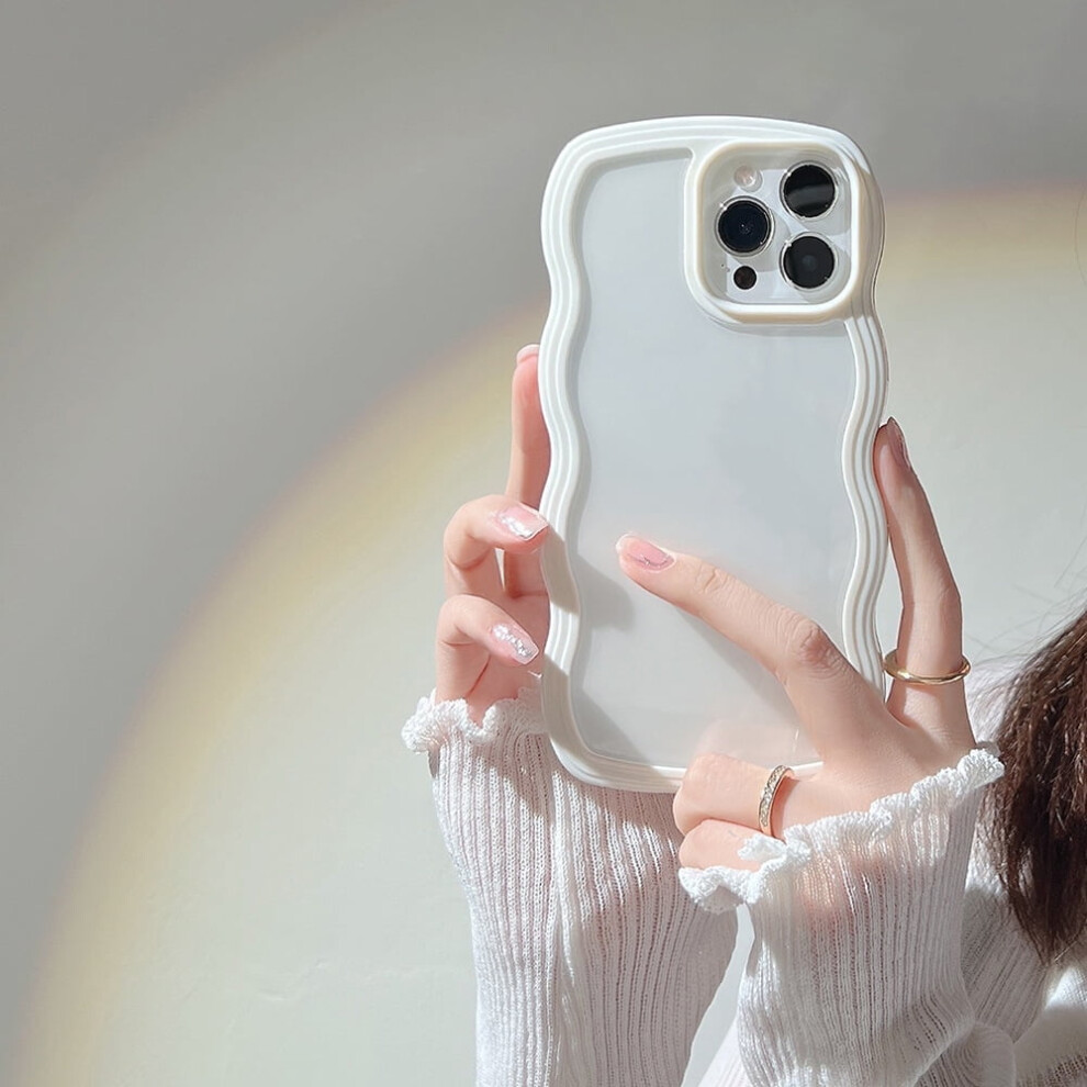 Cute Curly Wave Clear Tpu Case For Iphone 16 Pro Max Â Shockproof, Soft Bumper Cover 9130661128711