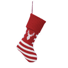 Knitted Christmas Stockings with Embroidered Trees, Snowflakes & Paws – Custom Family Fireplace Decor Set