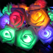 Marry Me Rose String Lights – 10ft, 20 LED, Battery-Powered Fairy Lights for Proposal, Wedding, Anniversary, Party (Red & White)