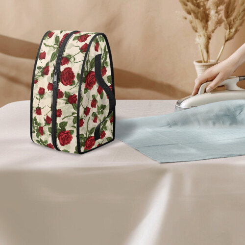 Roses Pattern Clothes Iron Storage Case Polyester Handle Easy Storage Cleaning, Bag Only 2