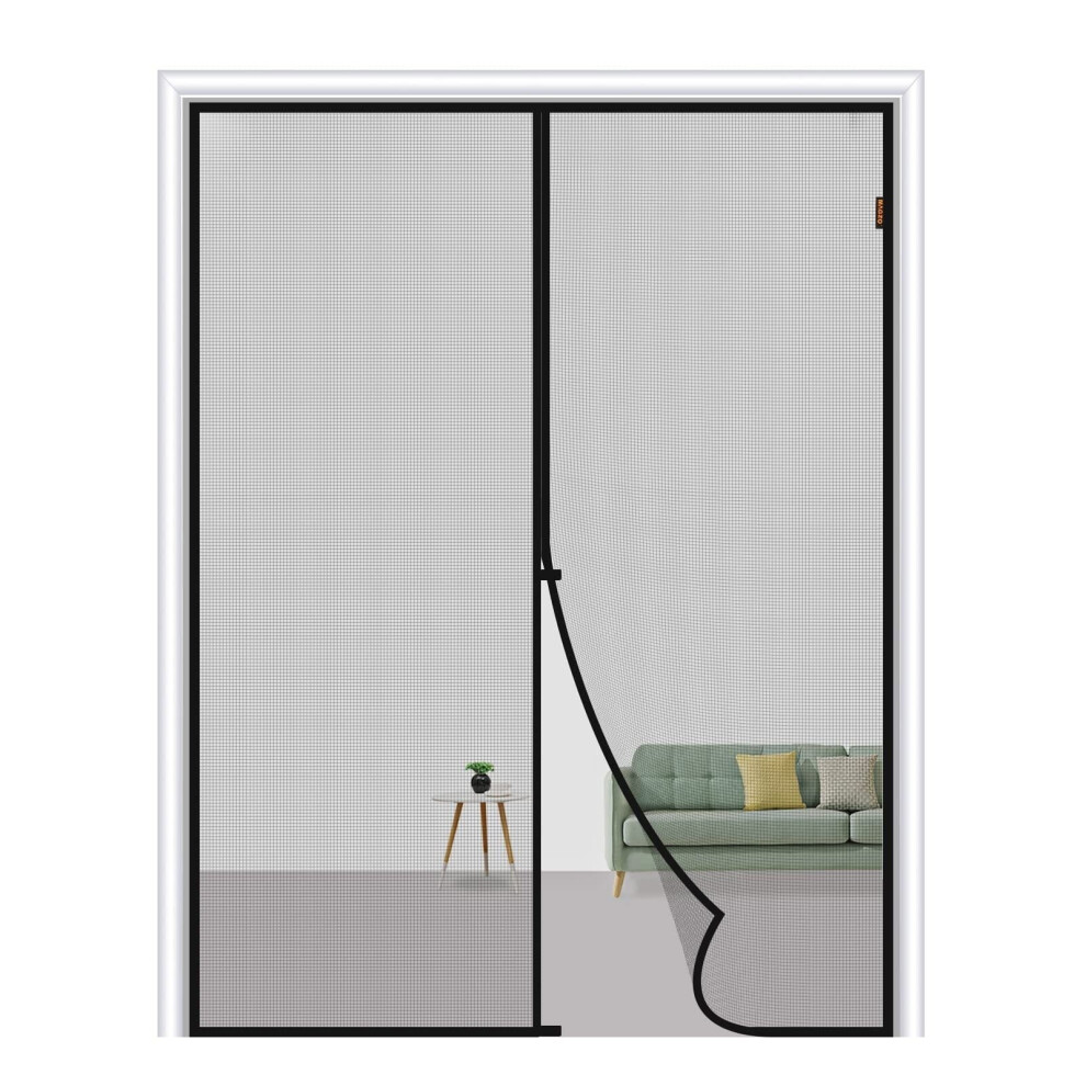 Magnetic Screen Door 30X80 In, 32X81 In Mesh, Strong Magnets & Reinforced Fiberglass Net For Patio/Front Doors, Gray 9130661130219