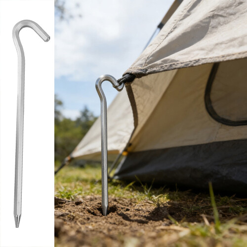 Hex Aluminum Tent Stakes 7-inch Rust-Resistant Lightweight 1