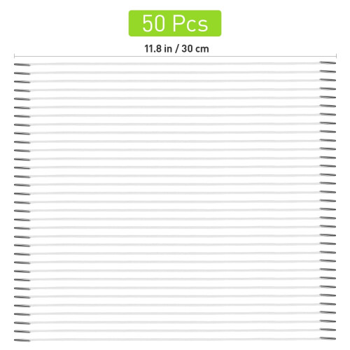 SUPVOX Elastic Barbed Cords White 50PCS 2