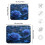 Dish Drying Mat Microfiber Kitchen Pad Large Counter Absorbent Dish Mats Drainer Rack 16"x18" Blue Rose Pattern 3