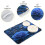 Dish Drying Mat Microfiber Kitchen Pad Large Counter Absorbent Dish Mats Drainer Rack 16"x18" Blue Rose Pattern 4
