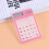 Desk Ultra-Thin Calculator LCD Screen Calculator Student 1pc Pink 4