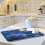 Dish Drying Mat Microfiber Kitchen Pad Large Counter Absorbent Dish Mats Drainer Rack 16"x18" Blue Rose Pattern 6