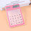 Desk Ultra-Thin Calculator LCD Screen Calculator Student 1pc Pink 7