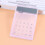 Desk Ultra-Thin Calculator LCD Screen Calculator Student 1pc Pink 8