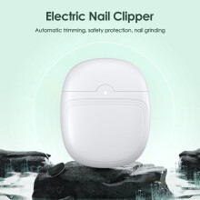 Cortauñas eléctrico automático con luz LED y compartimento para guardar las uñas, recortador de uñas recargable y seguro para bebés, niños,