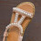 3Pièces Sandales Cuir PU Kaki Perles Chaussures Été 6