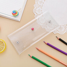 Clear Pencil Pouch Plastic Pencil Bag Large Capacity Zipper Storage Bag Exam Special Portable Pencil Bag Stationery Bag(White)