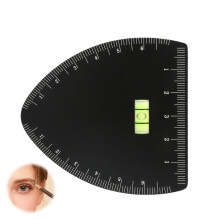 Multifunctionele wenkbrauwliniaal met centimeterverdeling en verstelbare sjablonen. Ergonomische balansgids voor beginners.
