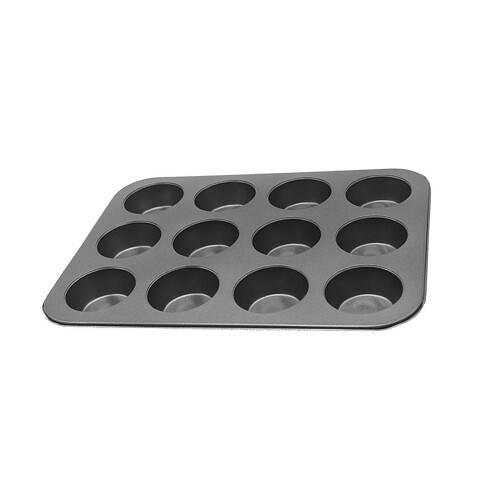 12-Cup Nonstick Muffin Pan, Cupcake Pan, 13"X10" Diameter Cup, Black 1
