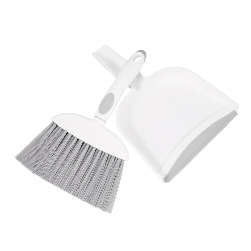 Compact Design Multi Color Plastic Broom With Dustpan 1Set 10.3x6.7x1.3In
