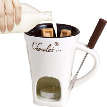 Chocolate Fondue Mugs Set with Forks 6 pcs