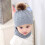 Baby Beanie Hat and Scarf Set Solid Color Twist Pattern Red 6