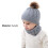 Baby Beanie Hat and Scarf Set Solid Color Twist Pattern Red 8