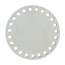 Perforated Wooden Basket Base for Crochet Handbag Crafting