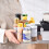 FOXNOVO Rotating Condiment Organizer Clear Pet Material for Kitchen Storage 1