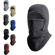 Vintervarme 2-i-1-hatt ansiktsmaske, unisex vindtett varm balaklava for utendørs vinteraktiviteter med ansiktsbeskyttelse for kaldt vær