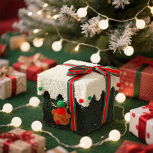 Boîte cadeau de Noël, coffret de présentation vide en velours pour bonbons, pommes, bijoux et cadeaux spéciaux.