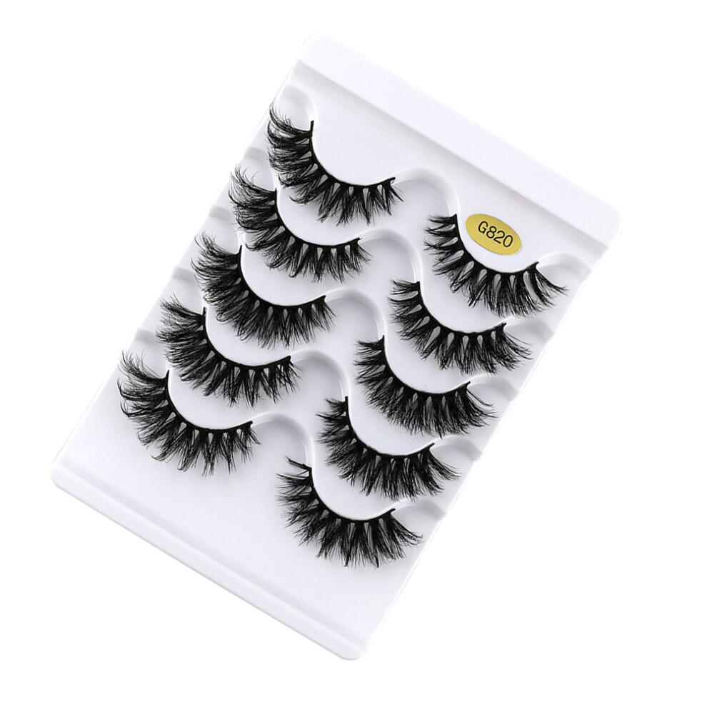 5 Pairs Kiss Eyelashes Clear Mascara for Fake Makeup False Women's