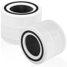 Filtre de remplacement Core300 pour Levoit Core300-p, 300S, 300, 300-RF, 300-RAC – 3 en 1 H13 True HEPA + Charbon (Blanc)
