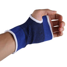 1 paar ademende, schokabsorberende nylon sporthandschoenen voor de sportschool en workout, blauw