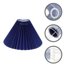 Topbathy1Set Abat-jour moderne bleu plissé pour lampe de chambre
