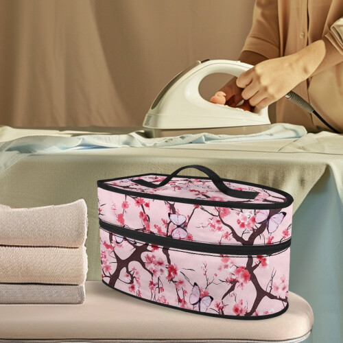 Sac de rangement en fer avec fleurs de cerisier et papillon 1