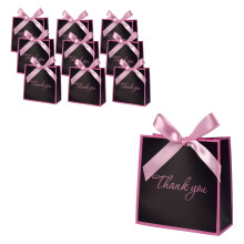 Lot de 10 sacs cadeaux avec nœud, emballages cadeaux en papier pour Noël, mariage, Saint-Valentin, anniversaire, fêtes et autres occasions