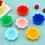 Silicone Muffin Liners Flower-Shaped Labels 24 Pcs 8
