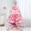 Mini Pink Artificial Christmas Tree with Ornaments 3