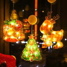 Décorations lumineuses à piles pour fenêtres, motif bonhomme de neige, fil de cuivre, joyeuses décorations de Noël et de fête