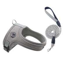 No Pull Dog Harness with Reflective Leash Soft Breathable Mesh Vest Easy On Adjustable Fit for Small Dogs All Season Comfort