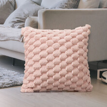 Housse de coussin décorative en velours, 50 x 50 cm, motif flocons de neige tissés, pour bureau, canapé, coussin de soutien lombaire ou de chevet.