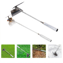 Stainless Steel Garden Weed Puller Tool – Multi-Teeth Design, Durable Digging Shovel for Veg Gardening & Lawn Care