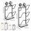 2-Tier Pot Lid Organizer Heavy Duty Metal 3