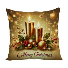 Weihnachtskissenbezug, Weihnachtsgeschenk, dekoratives Winterkissen mit Weihnachtsmotiv für Schlafzimmer und Sofa, 45 x 45 cm